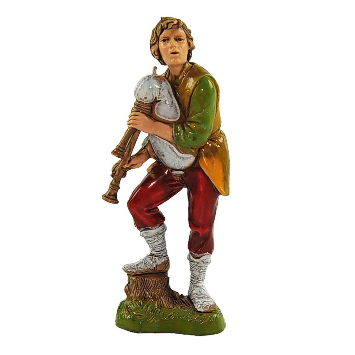 Statua cm.10 Pastore Suonatore di Zampogna | Moranduzzo