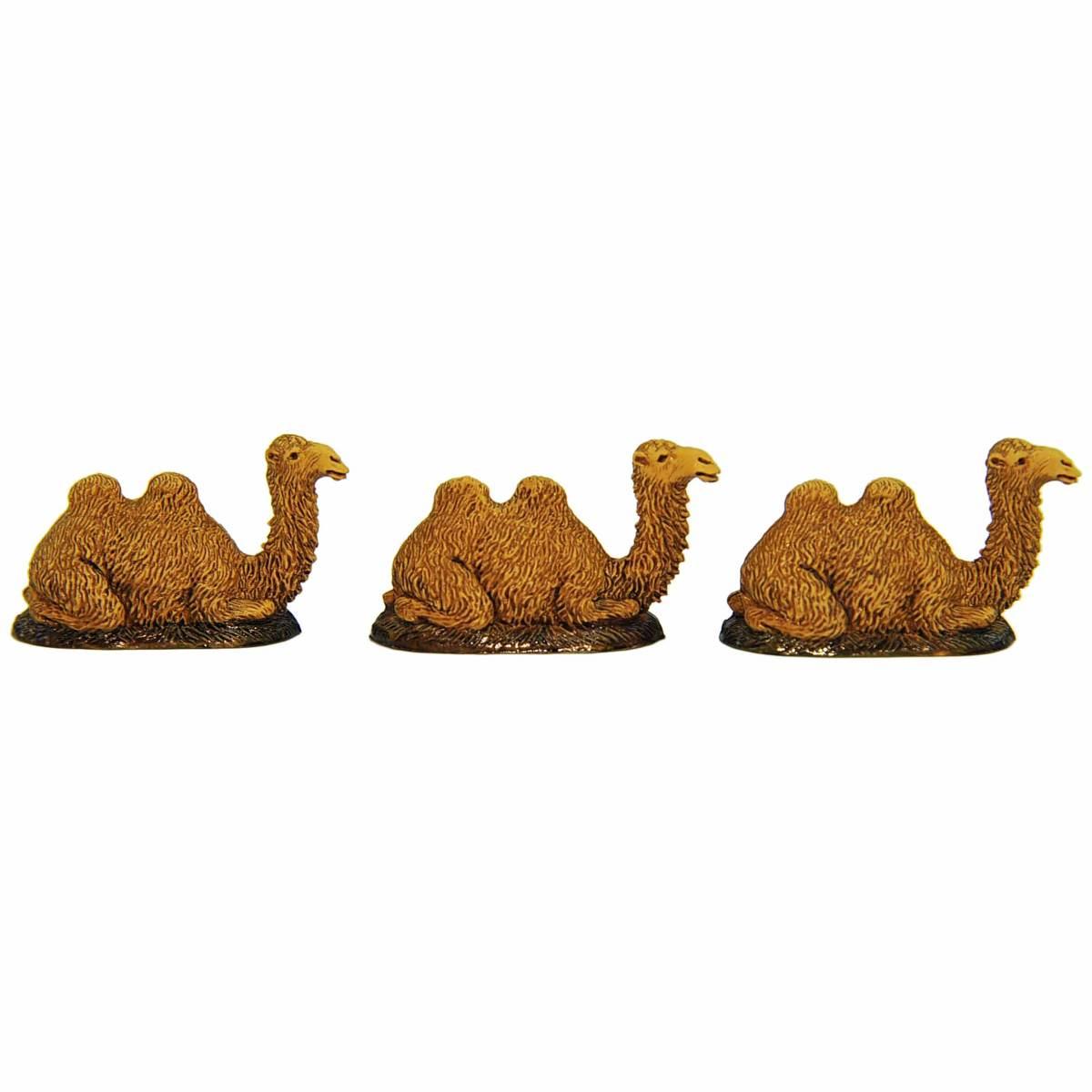 Animali Cammelli Sdraiati Set pz.3 Statue da cm.3,5 | Moranduzzo