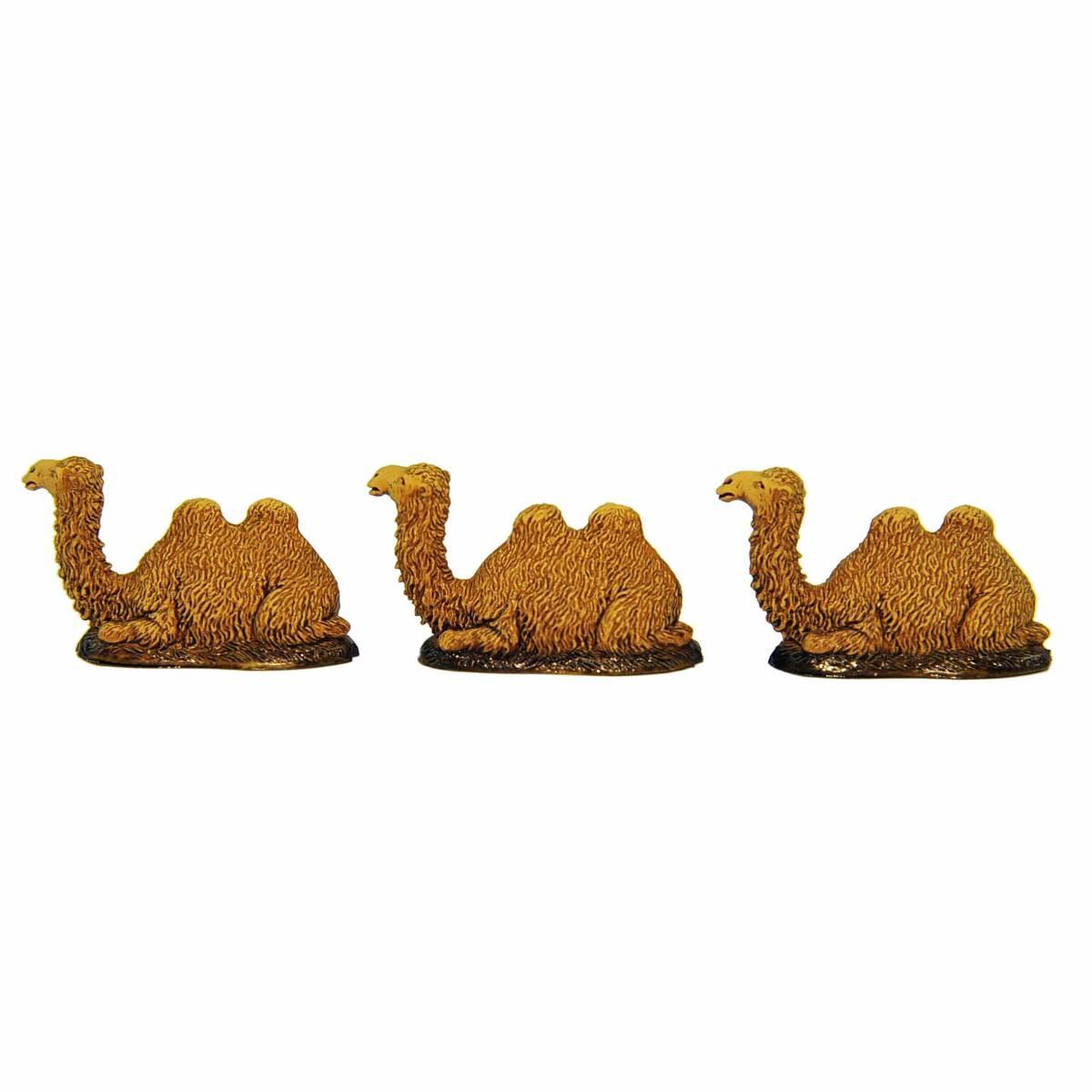 Animali Cammelli Sdraiati Set pz.3 Statue da cm.3,5 | Moranduzzo