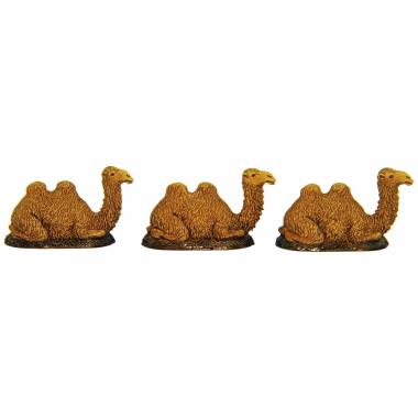 Animali Cammelli Sdraiati Set pz.3 Statue da cm.3,5 | Moranduzzo