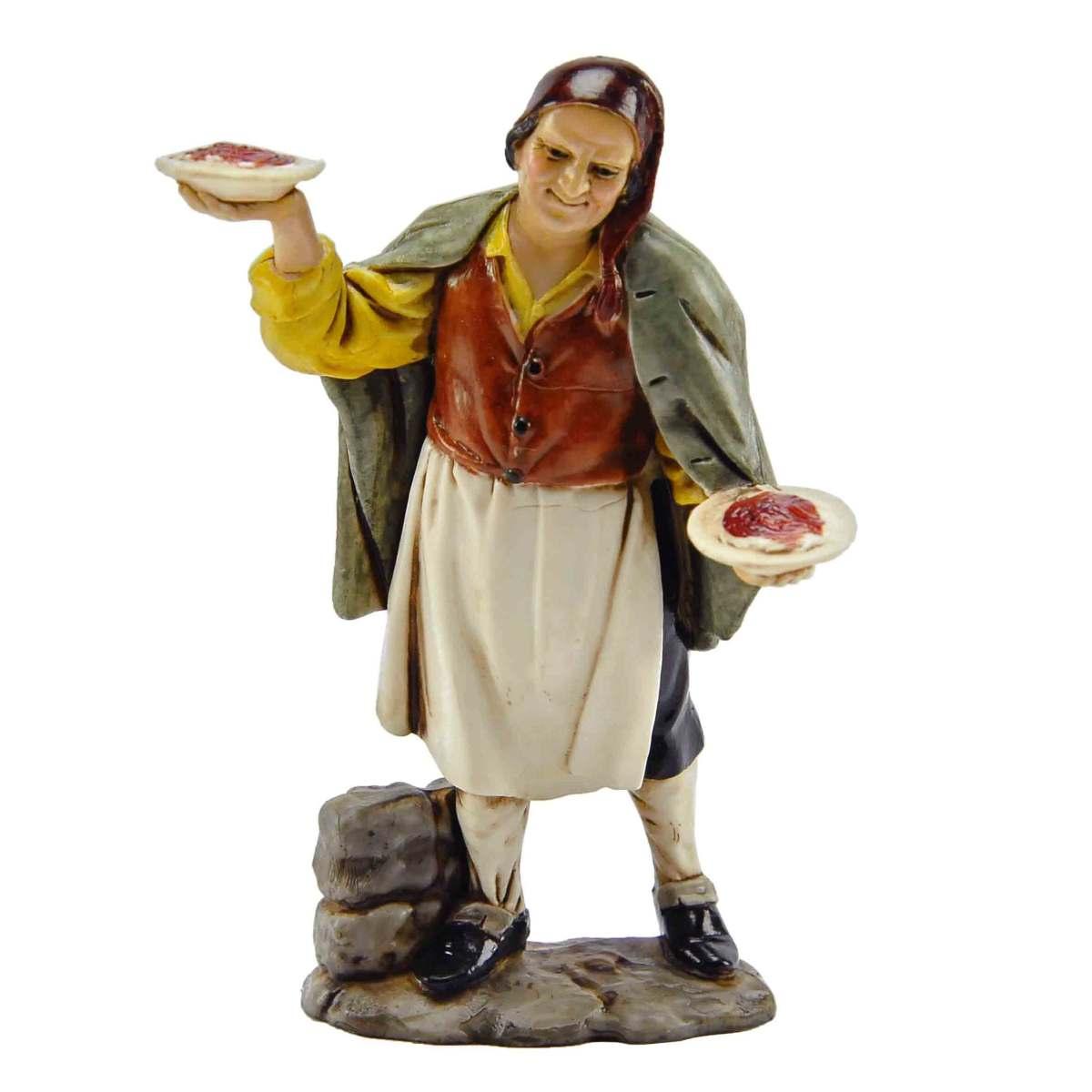 Statua cm.12 Oste con Piatti | Moranduzzo