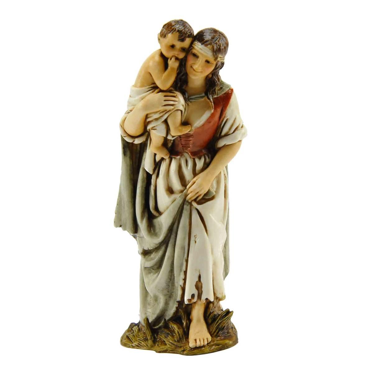 Statua cm.12 Zingara con Bambino | Moranduzzo