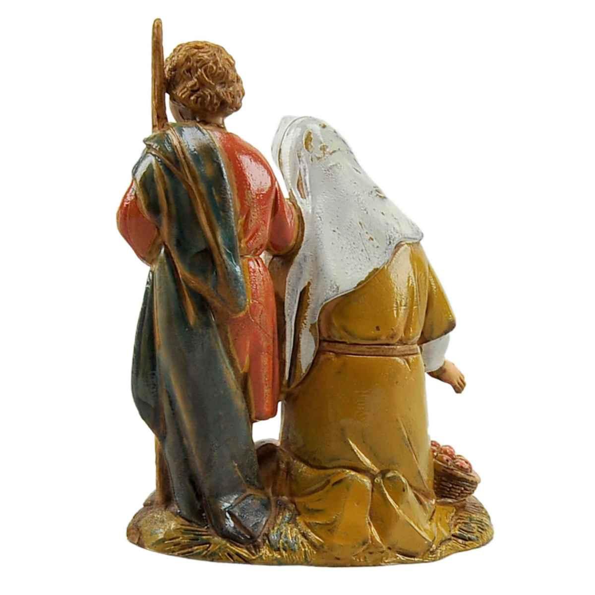 Statua cm.10 Pastore Inginocchiato con Bimbo |Moranduzzo