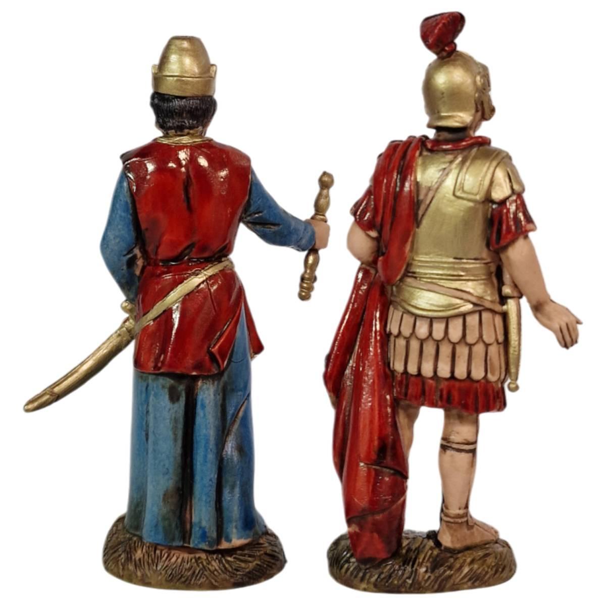 Statua presepe 10 cm erode soldati set 4 pz