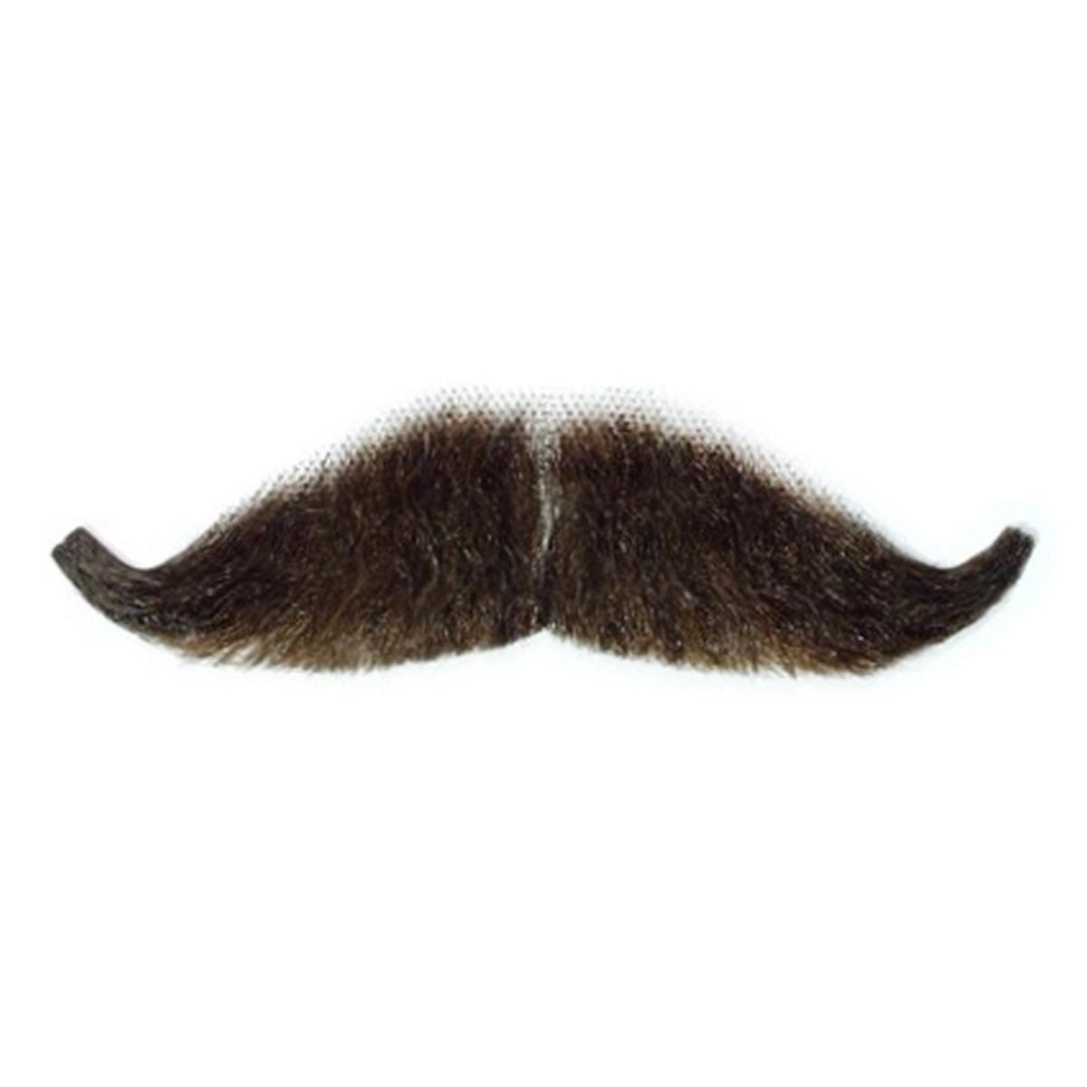 Baffi Castani con Adesivo |Orlob