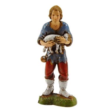 Statua cm.10 Pastorello con Agnello in Braccio | Moranduzzo