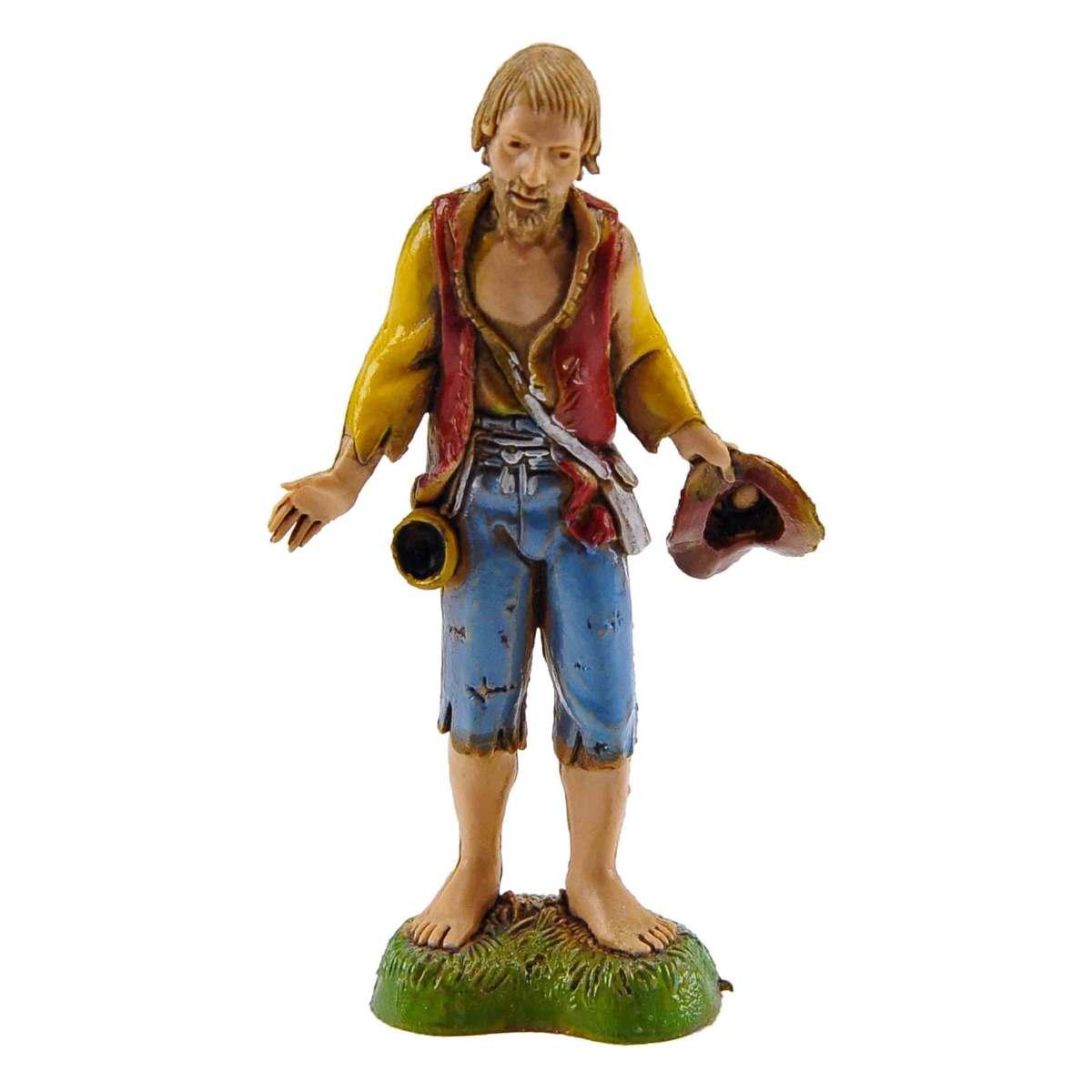 Statua cm.10 Uomo con Cappello mano Sinistra | Moranduzzo