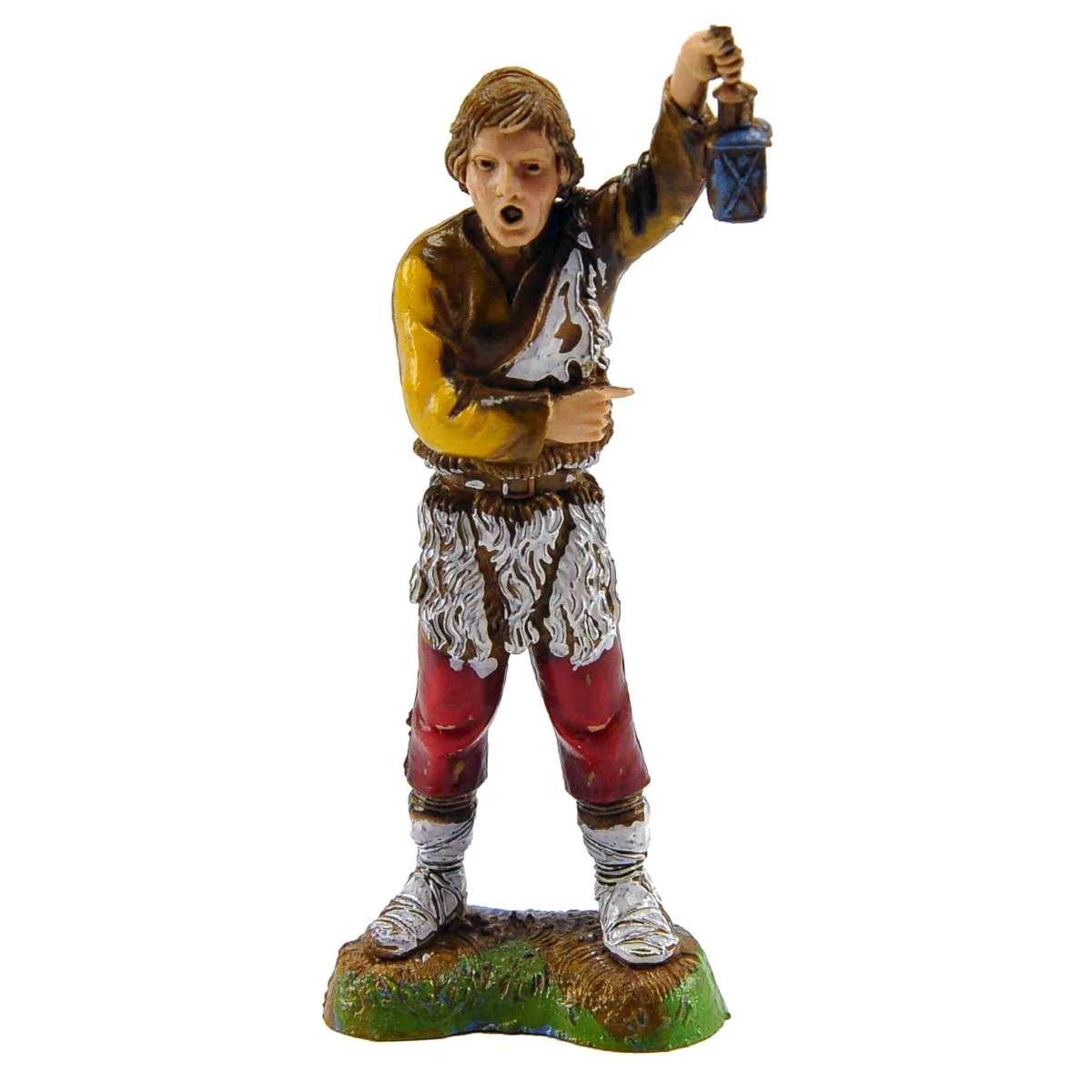 Statua cm.10 Pastore con Lanterna Alzata | Moranduzzo