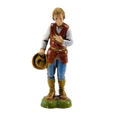 Statua cm.10 Pastore con Cappello Mano Destra | Moranduzzo