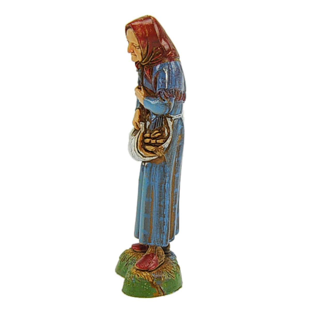 Statua cm.10 Vecchia con Legna nel Grembiule | Moranduzzo