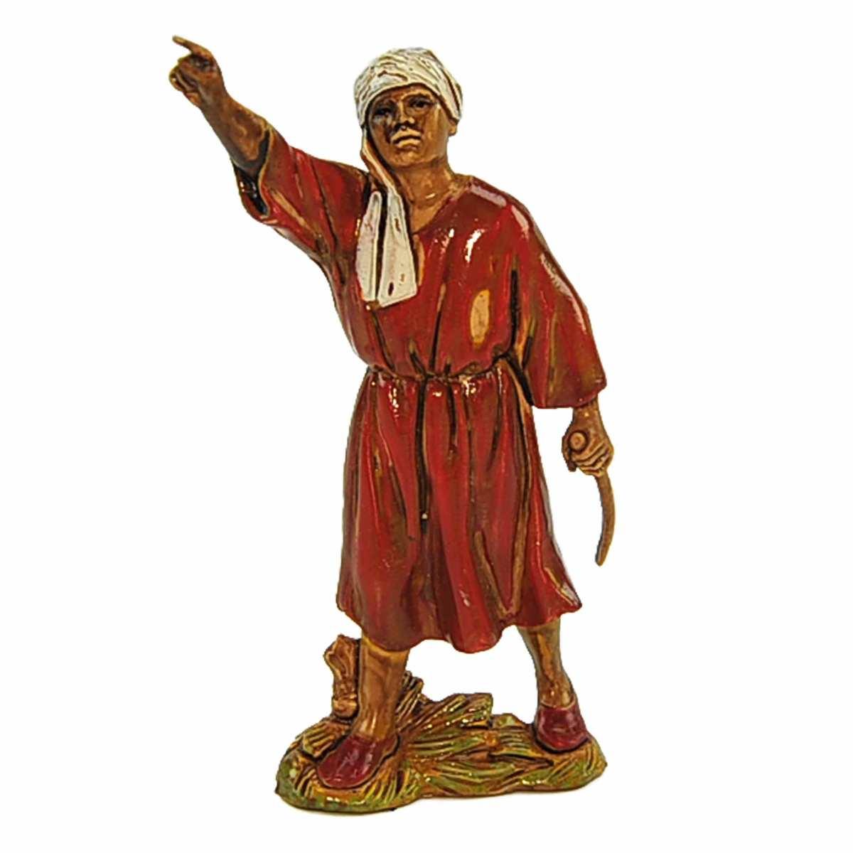 Statua cm.8 Conducente con Bastone | Moranduzzo