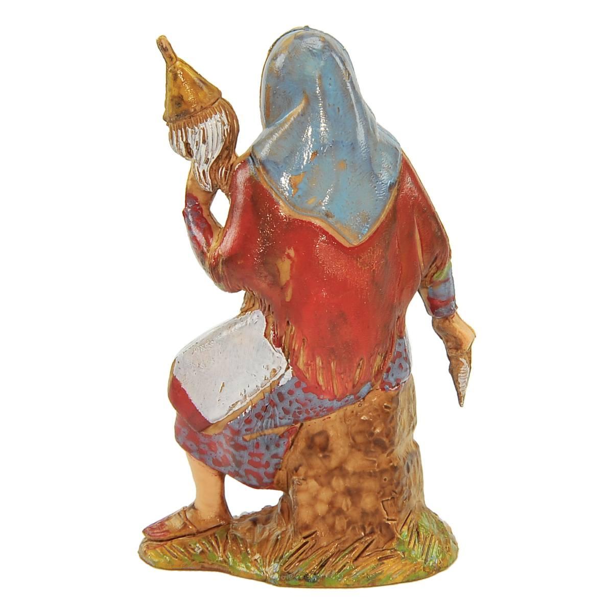 Statua cm.8 Donna Filatrice Seduta | Moranduzzo