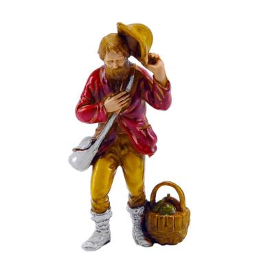 Statua cm.8 Pastore Cesta Ortaggi Cappello | Moranduzzo
