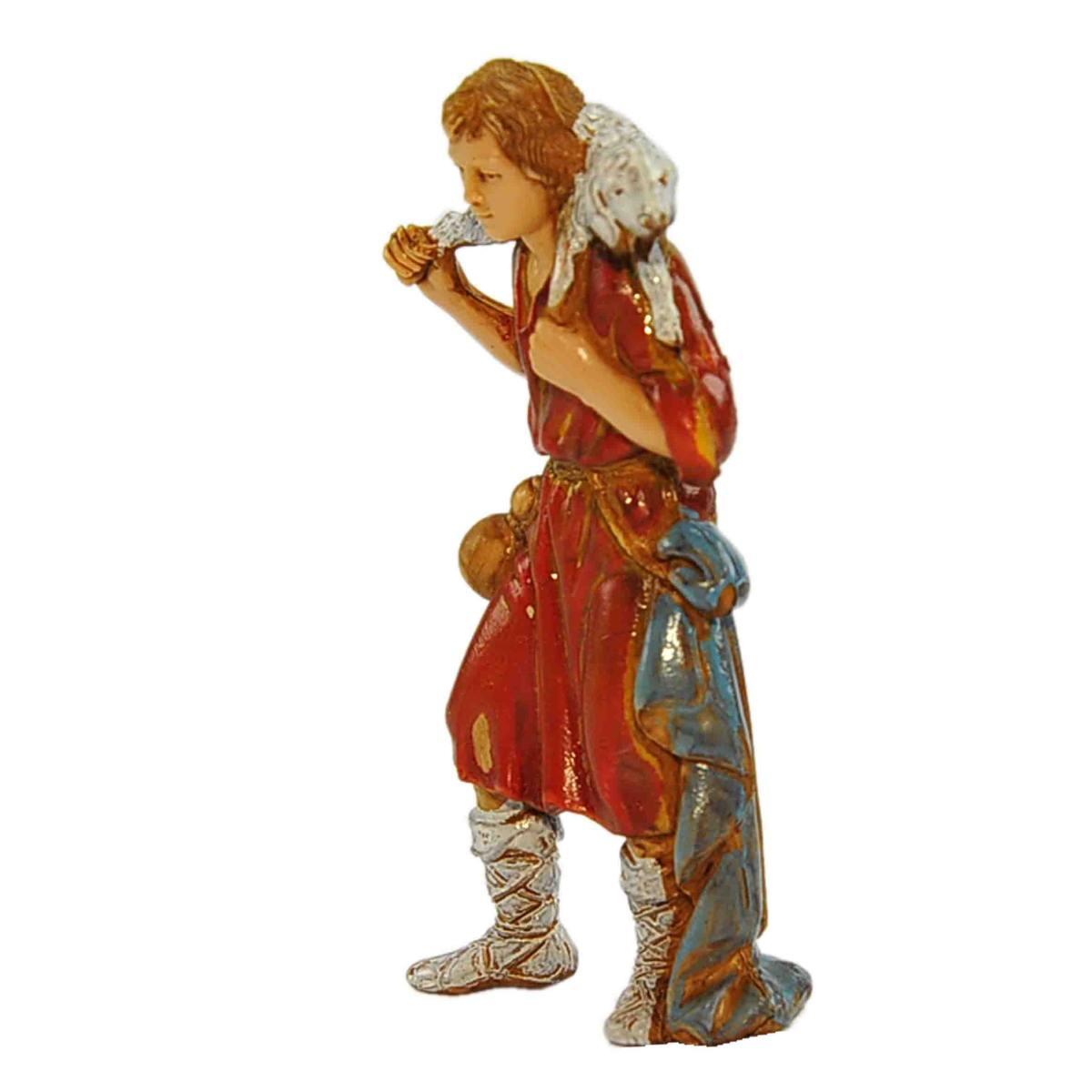 Statua cm.8 Pastore con Pecora in Spalla |Moranduzzo