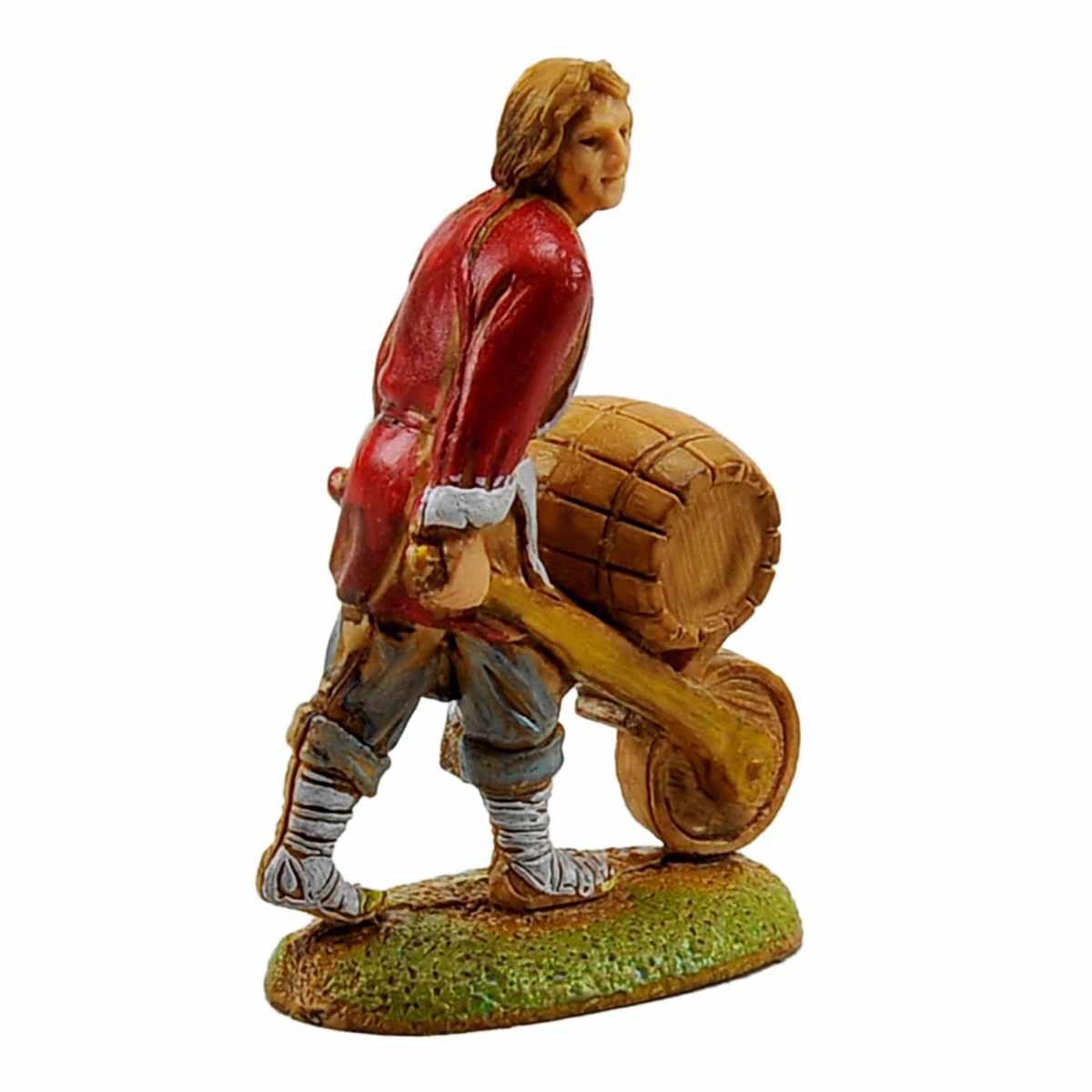 Statua cm.6 Uomo con Botte e Cariola | Moranduzzo