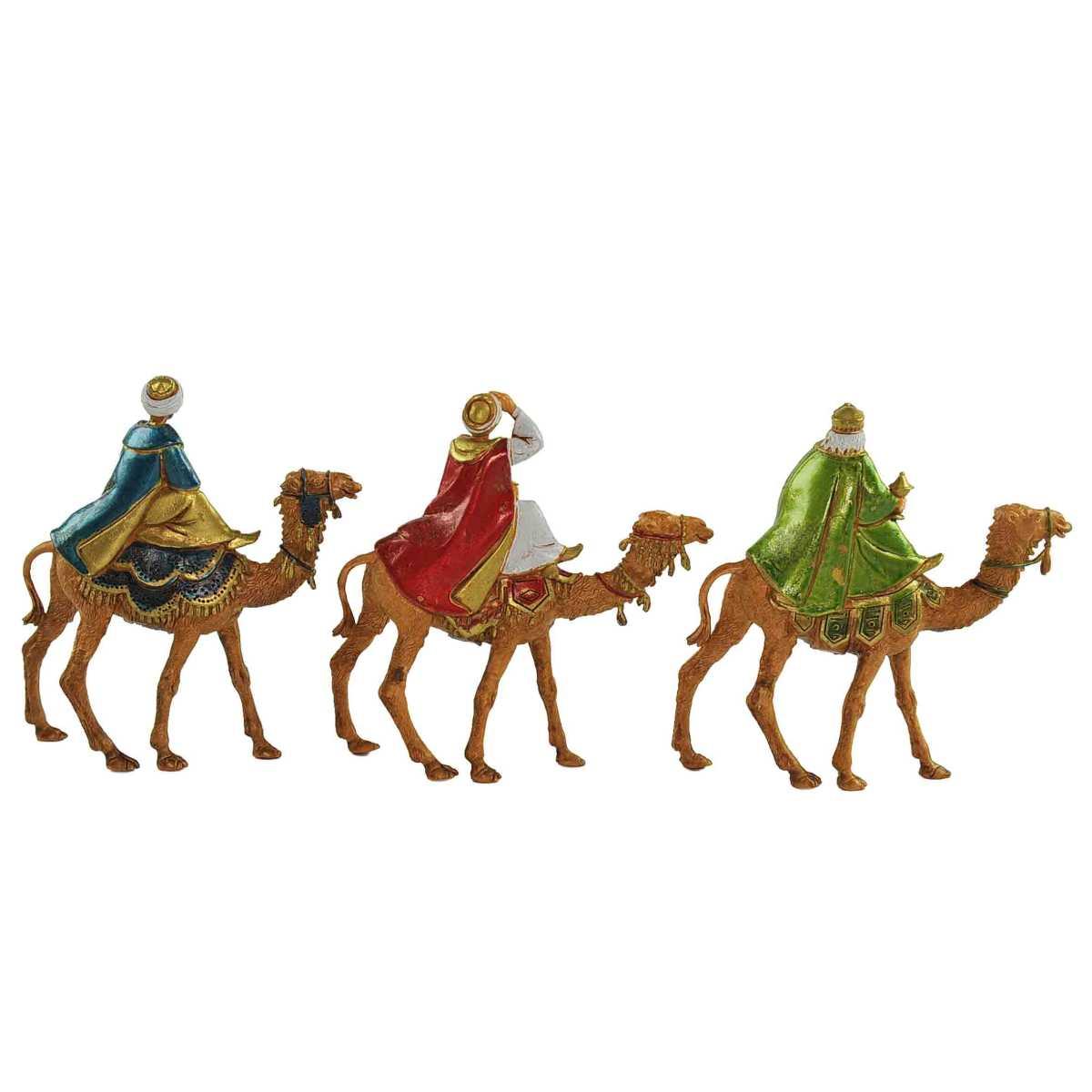 Statua cm.8 Re Magi con Cammelli Set pz.3 |Moranduzzo
