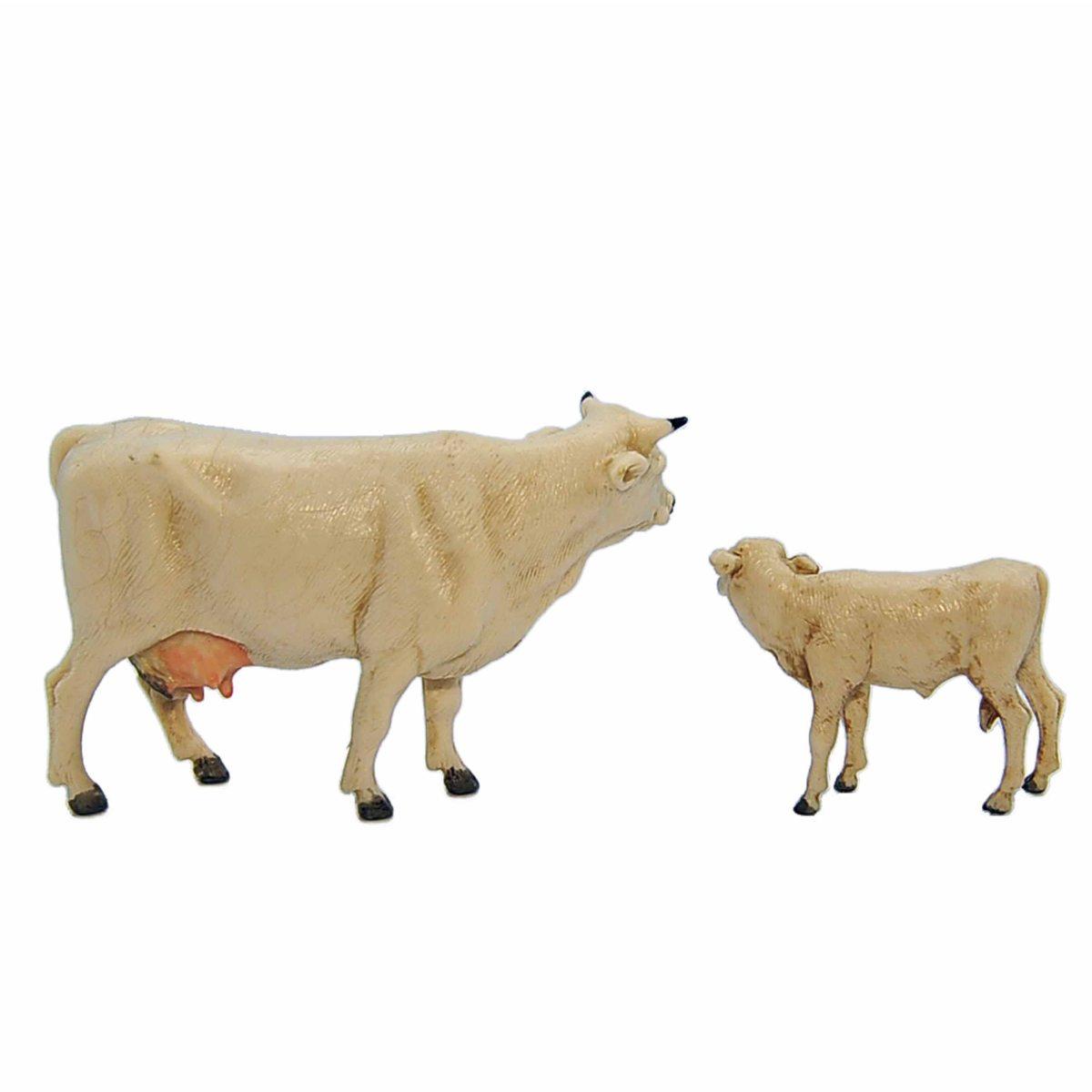 Animali Mucca e Vitello cm.4x3,5 Statue da cm.8 | Moranduzzo