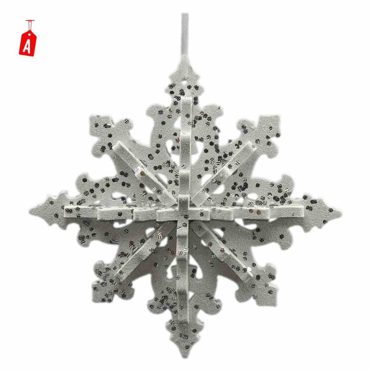 Decorazione Natalizia Stella Fiocco Neve Sfera 3D in Eva |M2 Store