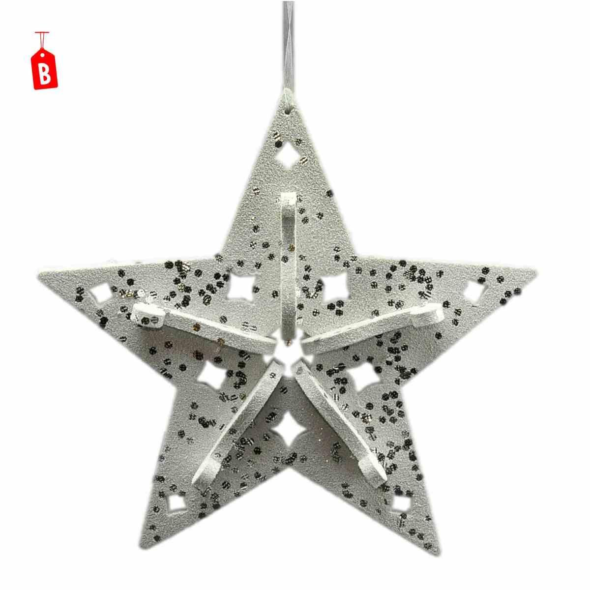 Decorazione Natalizia Stella Fiocco Neve Sfera 3D in Eva |M2 Store