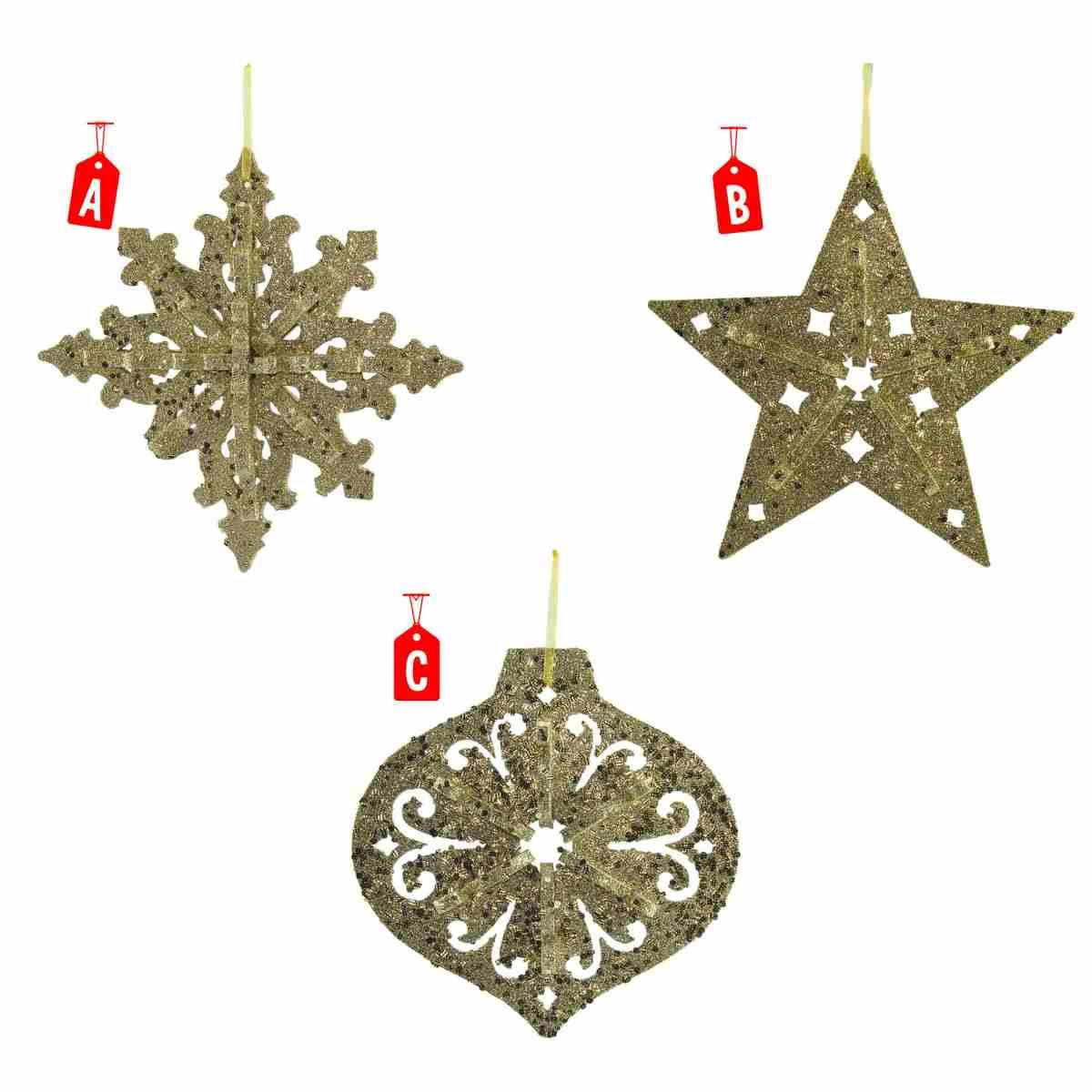 Decorazione Natalizia Stella Fiocco Neve Sfera 3D in Eva |M2 Store