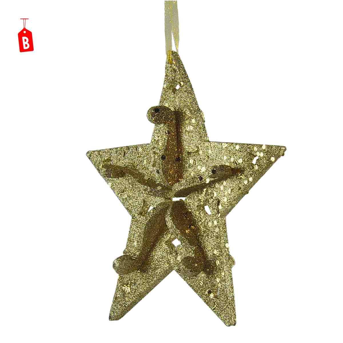 Decorazione Natalizia Stella Fiocco Neve Sfera 3D in Eva |M2 Store