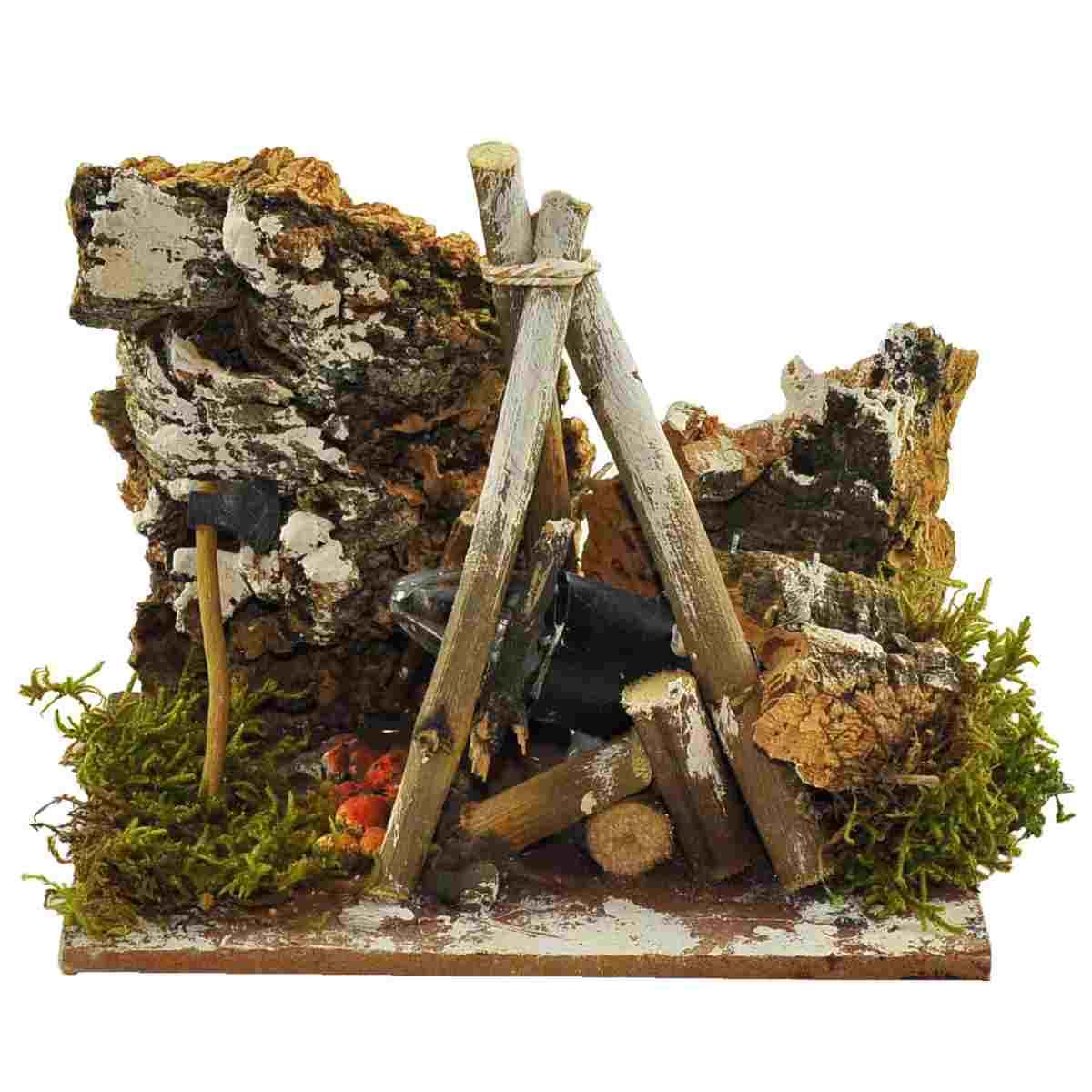 Fuoco Elettrico Effetto Fiamma Treppiedi cm.15x10xH12 | Moranduzzo