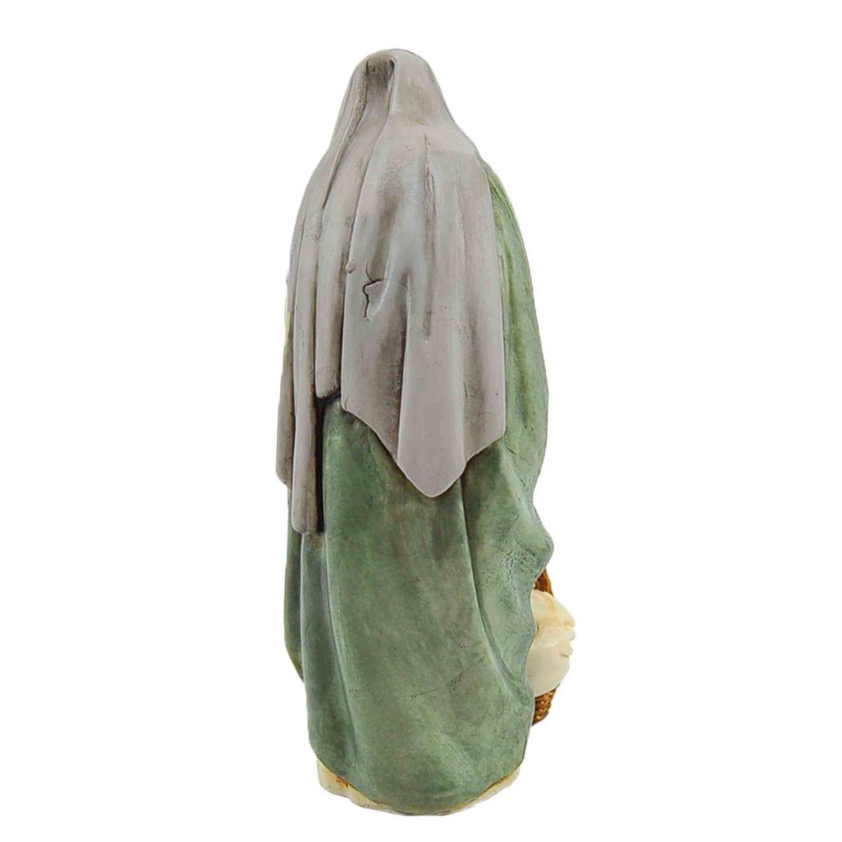 Statua cm.13 Vecchia con Cesta e Bastone | Moranduzzo