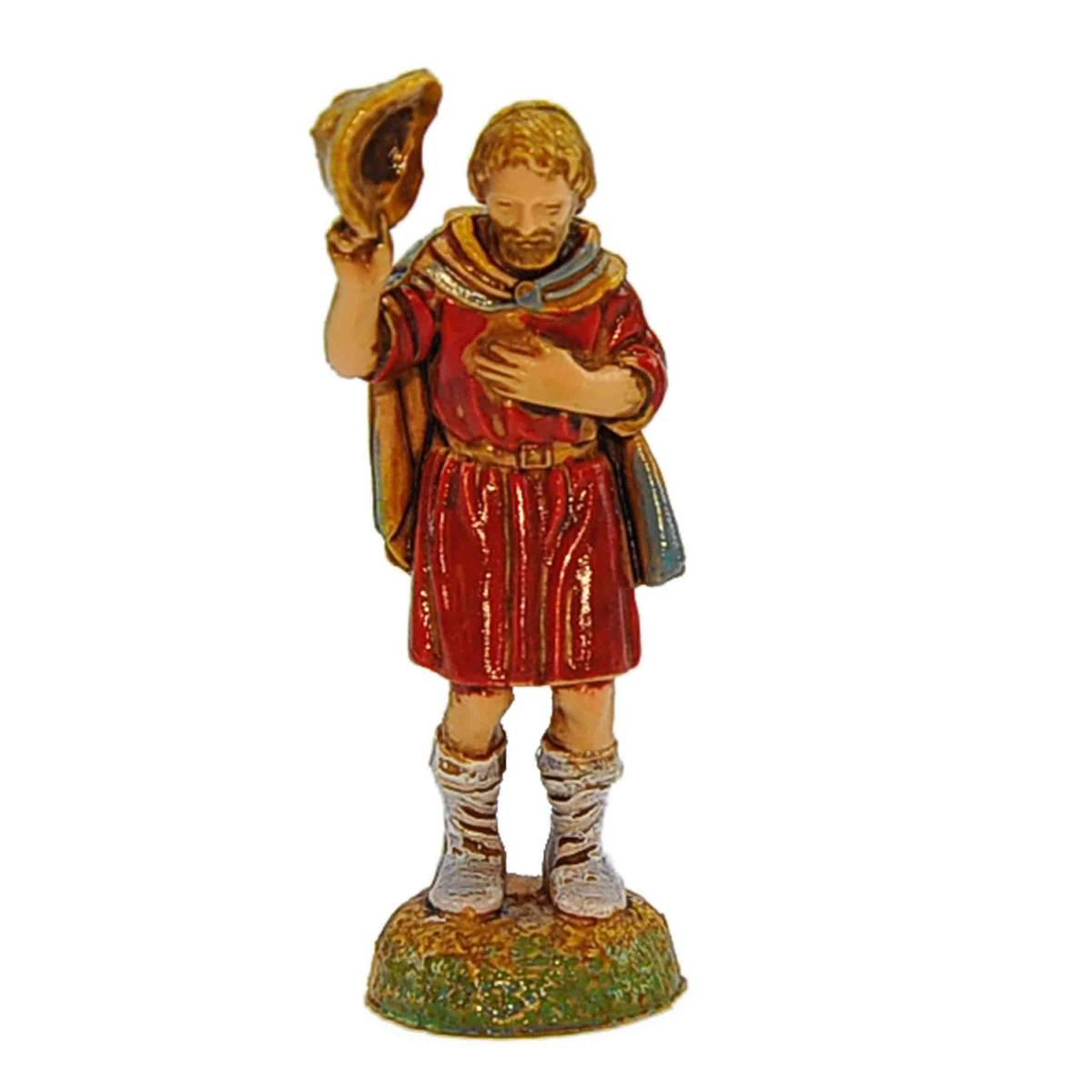 Statua cm.6 Uomo con Cappello e Mantello | Moranduzzo