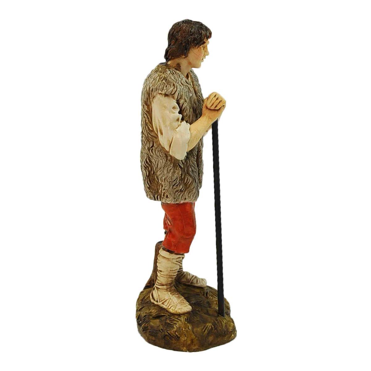 Statua cm.12 Pastore Guardiano con Bastone | Moranduzzo