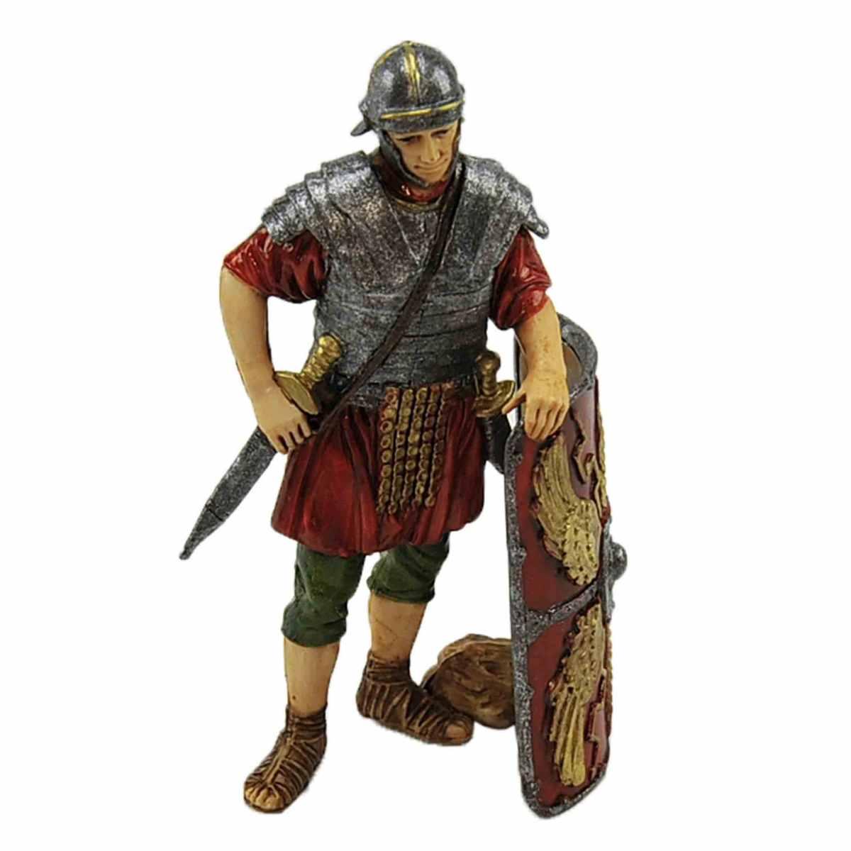 Statua cm.13 Soldato Romano con Scudo | Moranduzzo