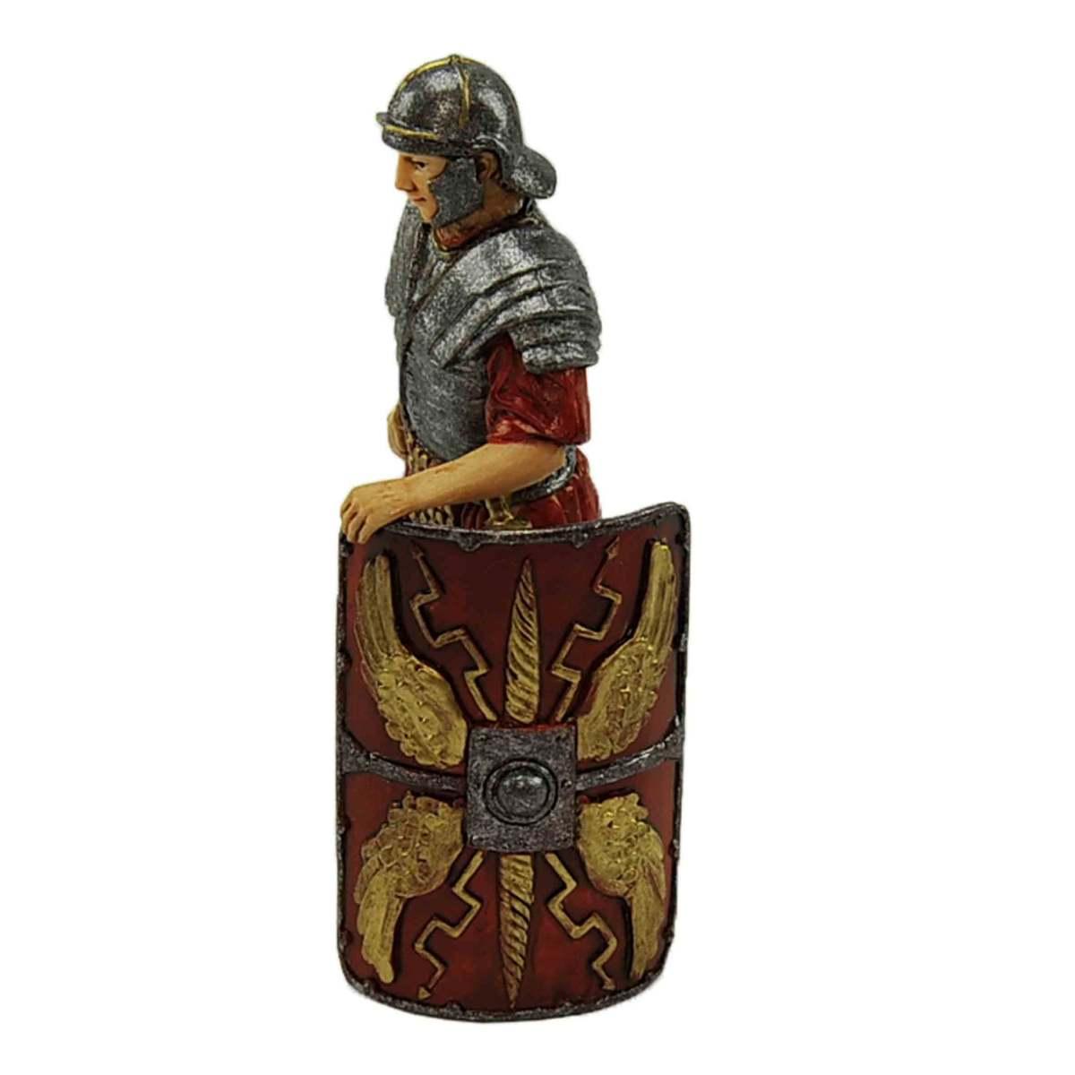 Statua cm.13 Soldato Romano con Scudo | Moranduzzo