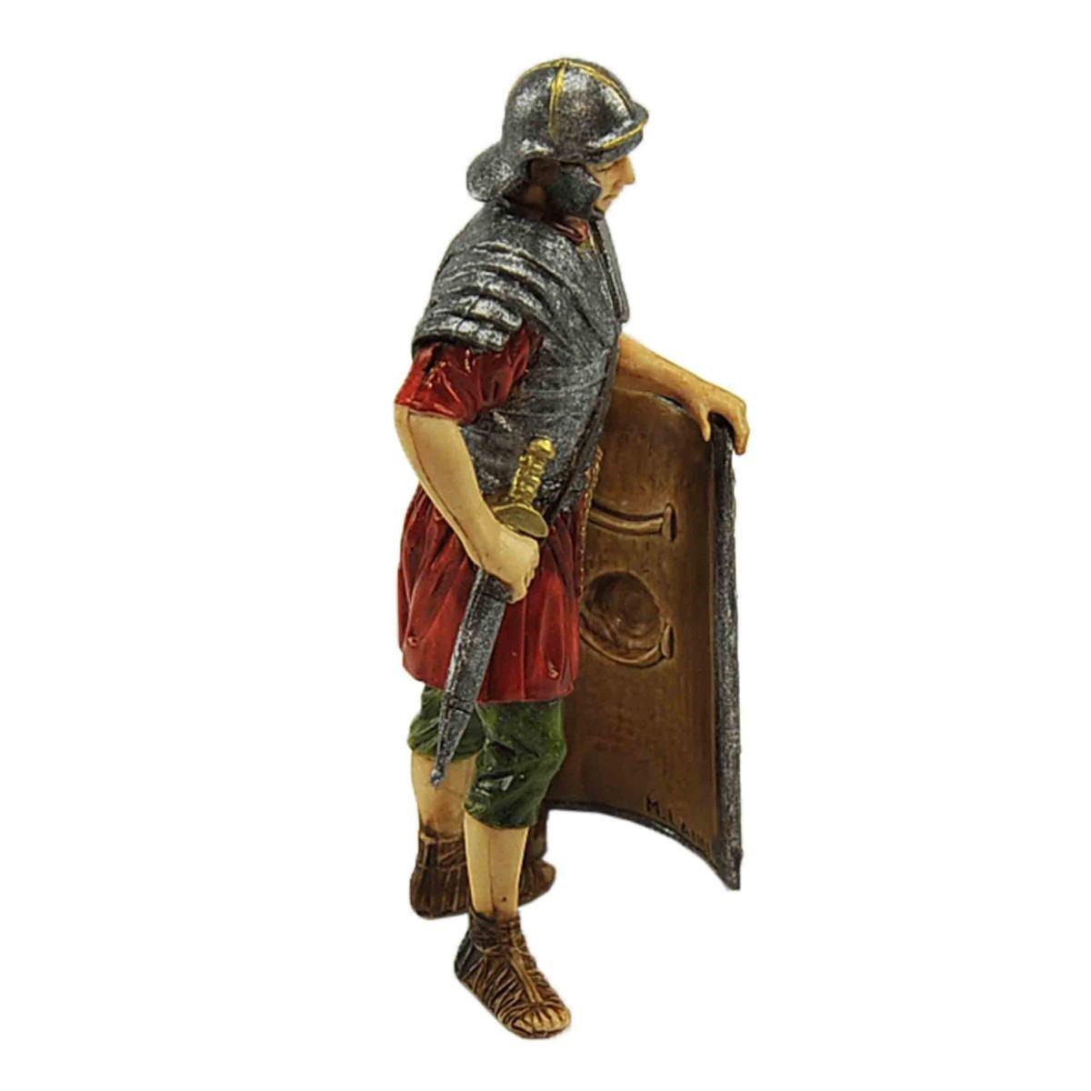 Statua cm.13 Soldato Romano con Scudo | Moranduzzo
