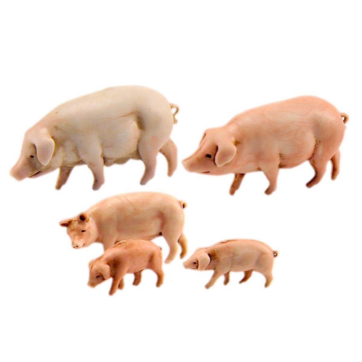 Animali Maiali Set pz.6 cm.10 Animali | Moranduzzo