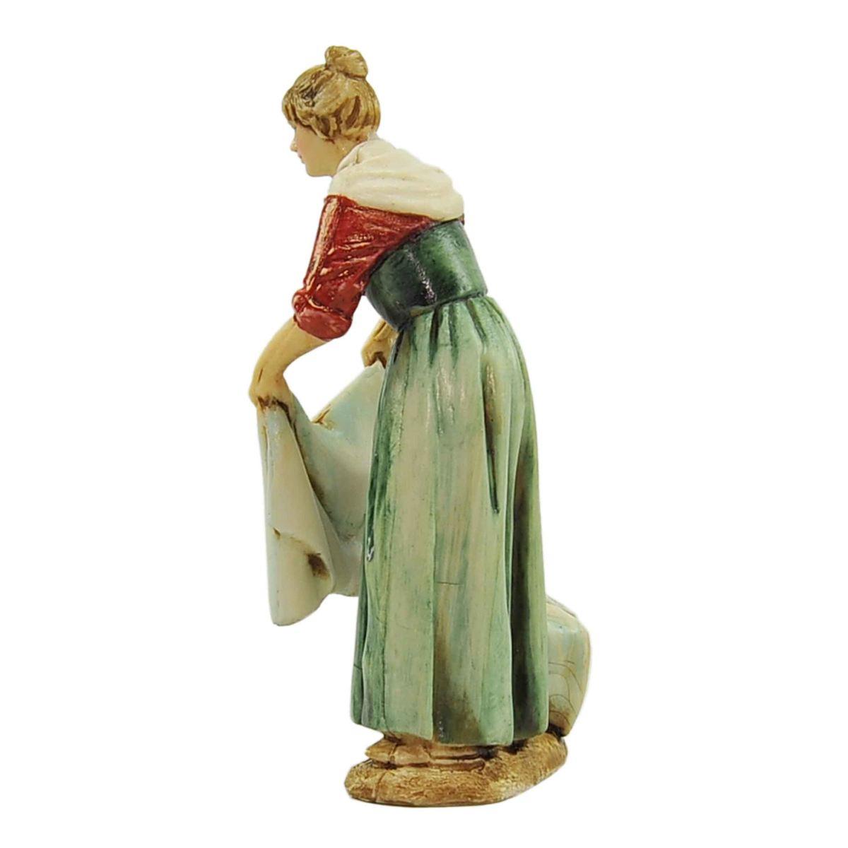 Statua cm.10 Donna Affacciata che Stende i Panni | Moranduzzo