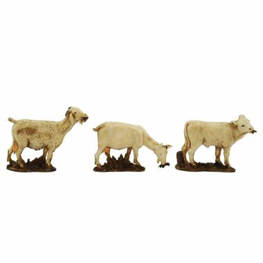 Animali Set pz.3 Vitello Pecora Capra cm.10 | Moranduzzo
