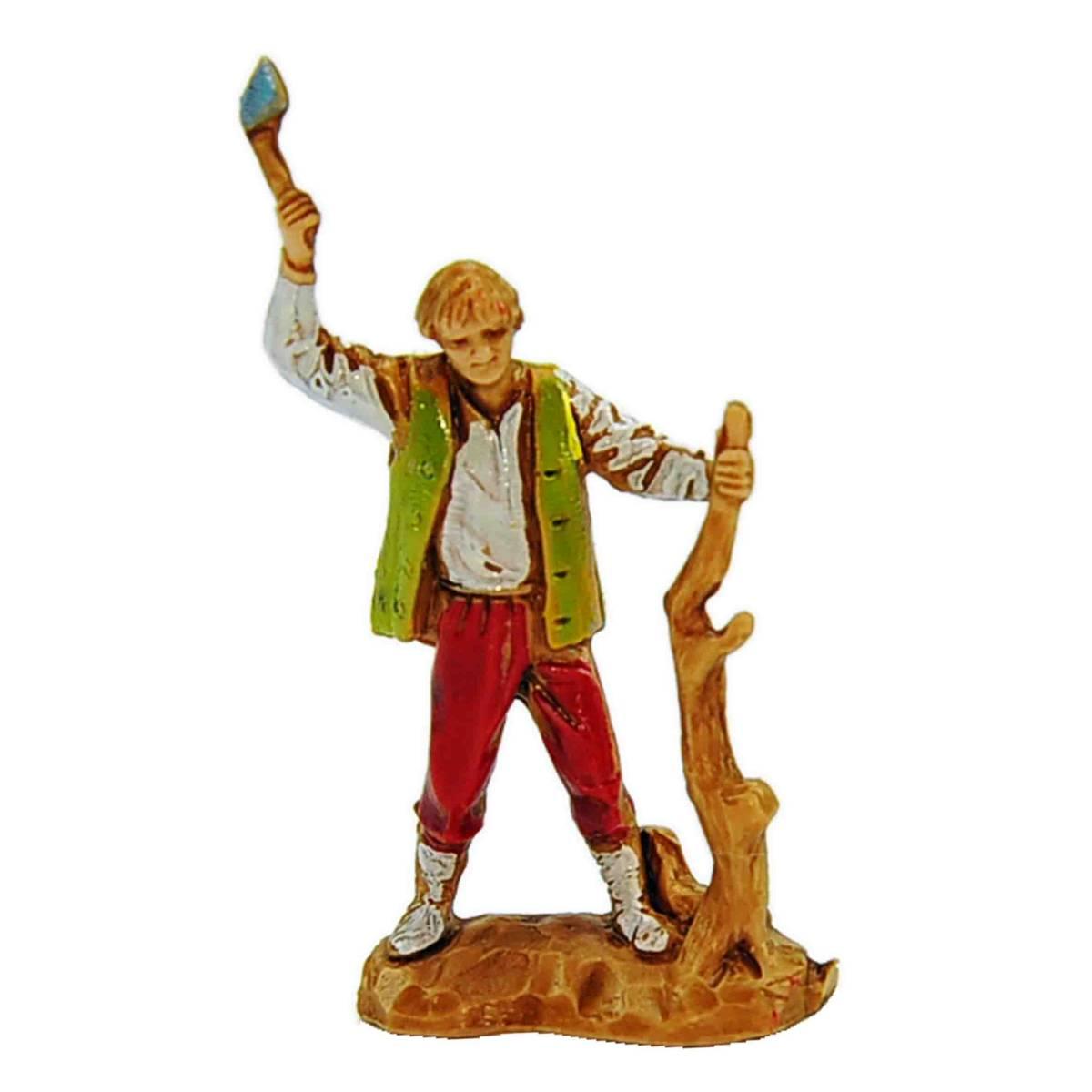 Statua cm.3,5 Boscaiolo con Accetta | Moranduzzo
