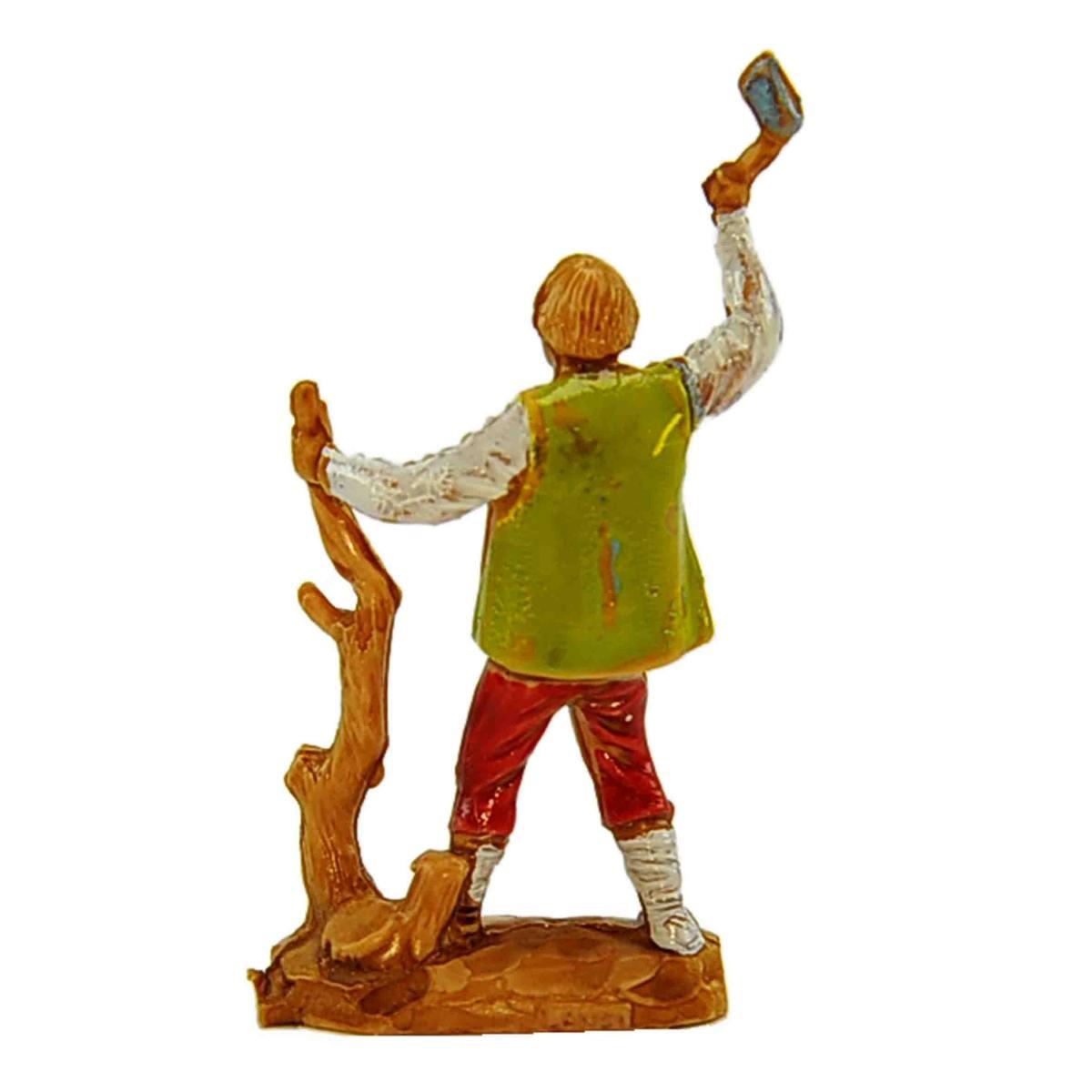 Statua cm.3,5 Boscaiolo con Accetta | Moranduzzo