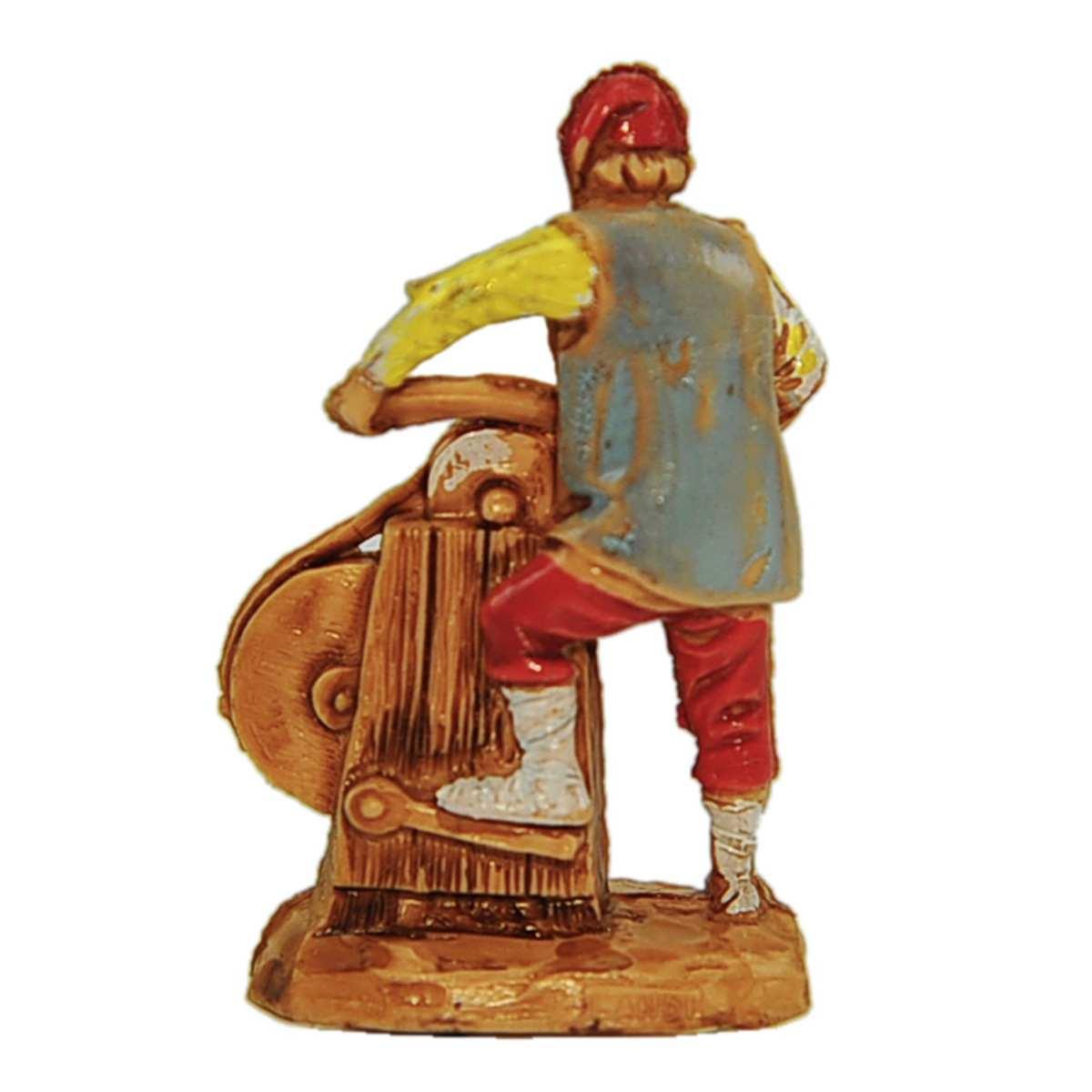 Statua cm.3,5 Arrotino con Banco | Moranduzzo