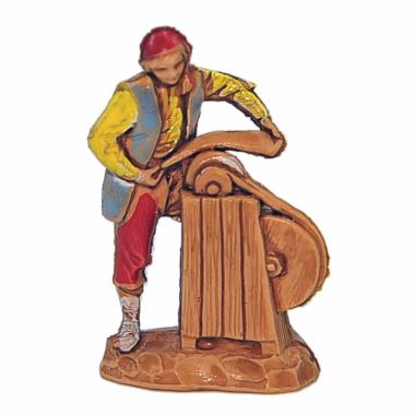 Statua cm.3,5 Arrotino con Banco | Moranduzzo