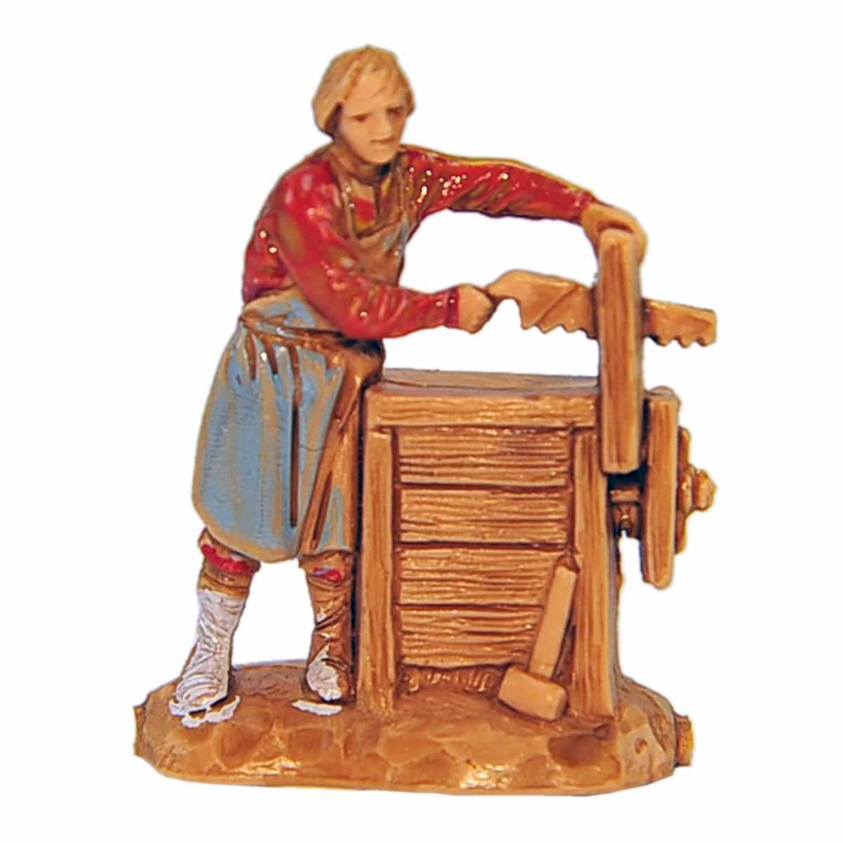 Statua cm.3,5 Falegname con Banco Lavoro | Moranduzzo