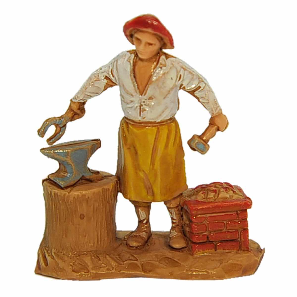 Statua cm.3,5 Maniscalco con Ceppo e Incudine | Moranduzzo