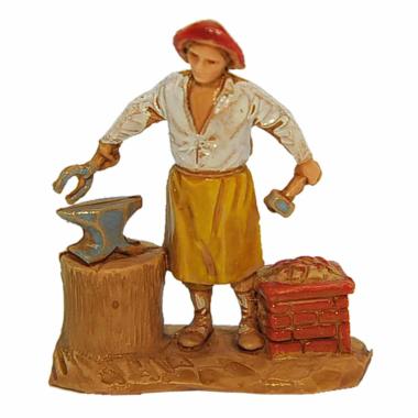 Statua cm.3,5 Maniscalco con Ceppo e Incudine | Moranduzzo