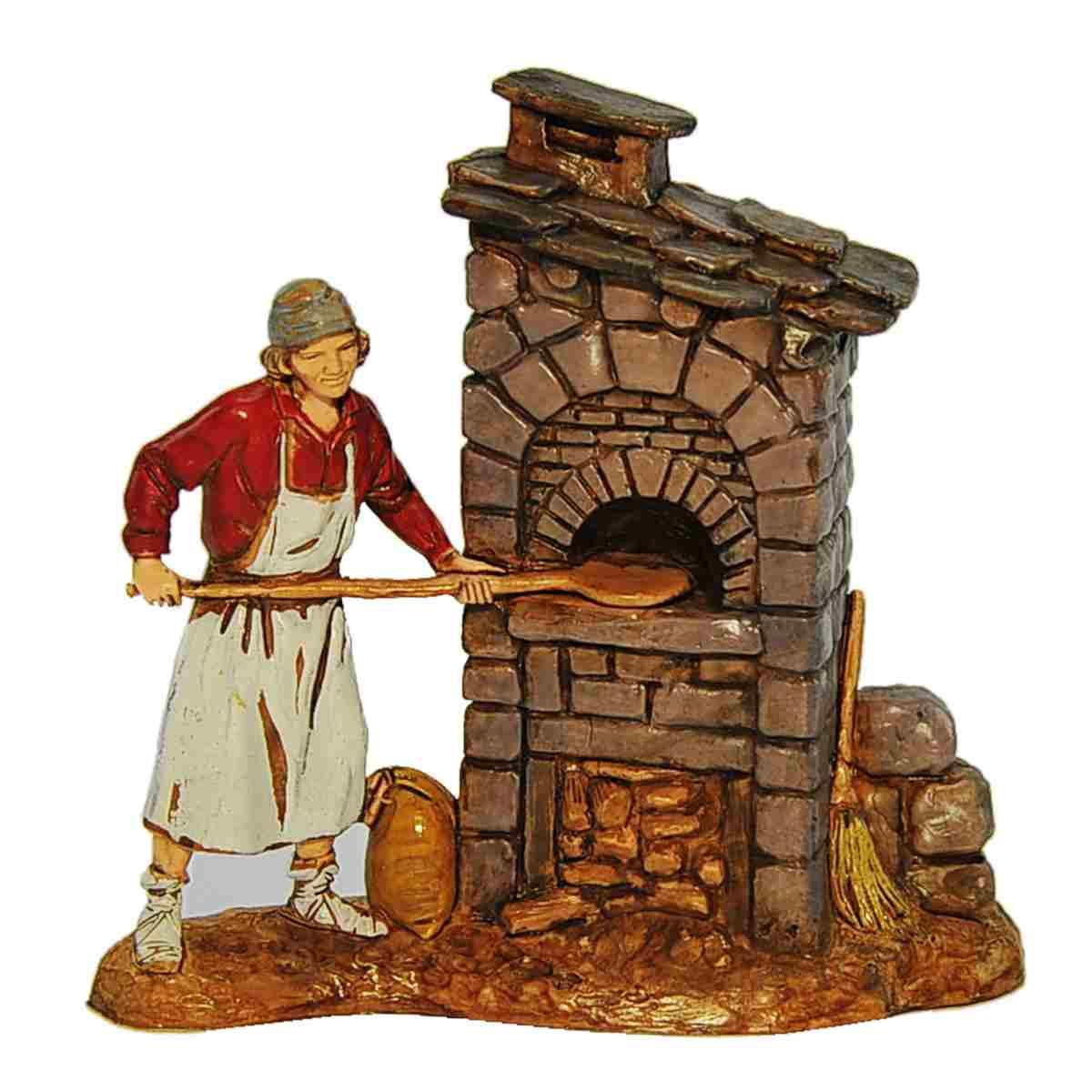 Statua cm.8 Pizzaiolo al Forno | Moranduzzo