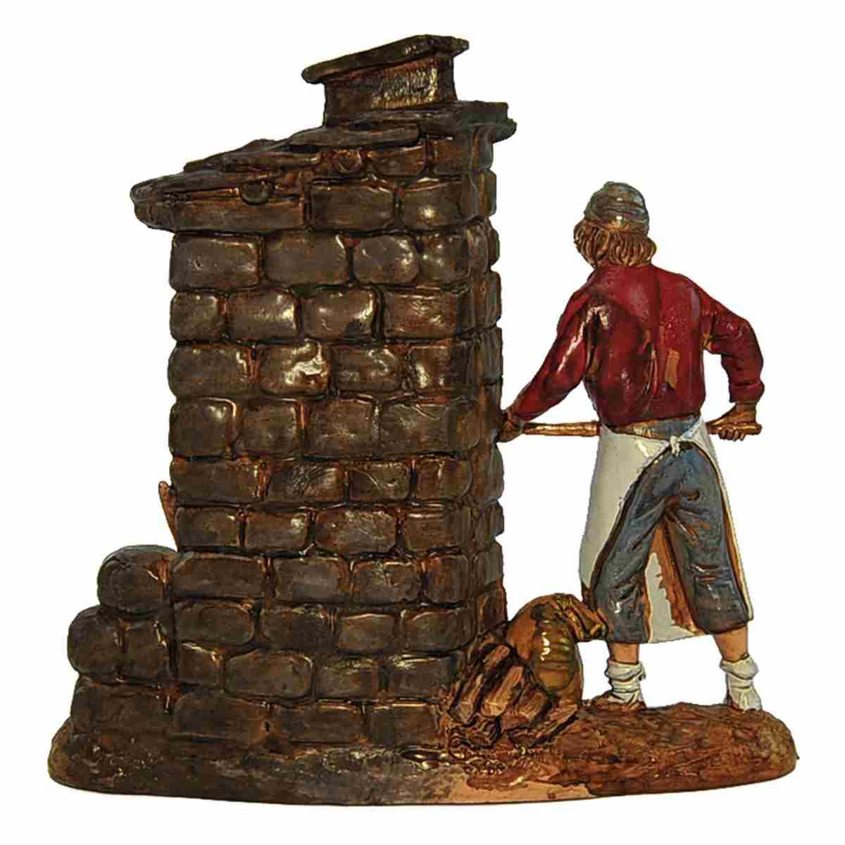 Statua cm.8 Pizzaiolo al Forno | Moranduzzo
