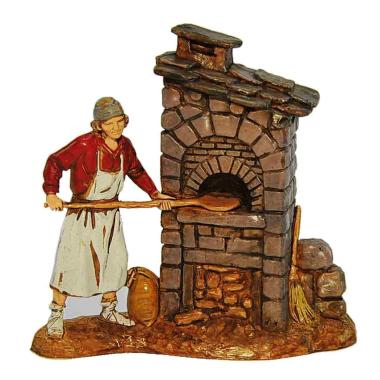 Statua cm.8 Pizzaiolo al Forno | Moranduzzo